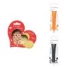 Kit Pour Biscuit En Relief Coeur + 2 Stylos Au Chocolat Orange Et Noir