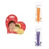 Kit Pour Biscuit En Relief Coeur + 2 Stylos Au Chocolat Orange Et Violet