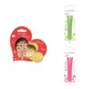 Kit Pour Biscuit En Relief Coeur + 2 Stylos Au Chocolat Vert Clair Et Fuchsia