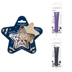 Kit Pour Biscuit En Relief Étoile + 2 Stylos Au Chocolat Violet Et Noir -Promos Creavea Boutique kit pour biscuit en relief etoile 2 stylos au chocolat violet et noir p 2