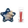 Kit Pour Biscuit En Relief Étoile + Stylo Au Chocolat Rouge