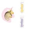 Kit Pour Biscuit En Relief Licorne + 2 Stylos Au Chocolat Jaune Pastel Et Lilas