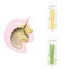 Kit Pour Biscuit En Relief Licorne + 2 Stylos Au Chocolat Jaune Pastel Et Vert Clair