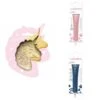 Kit Pour Biscuit En Relief Licorne + 2 Stylos Au Chocolat Rose Pastel Et Bleu Nuit