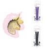 Kit Pour Biscuit En Relief Licorne + 2 Stylos Au Chocolat Violet Et Noir