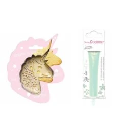 Kit Pour Biscuit En Relief Licorne + Stylo Au Chocolat Vert D'eau