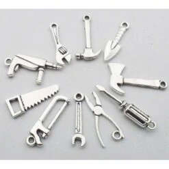 KRAFTIKA, 50pcs D'Alliage D'Argent D'Outils De Mélange Tibétain Charmes Pendentifs, De Gros Lots En