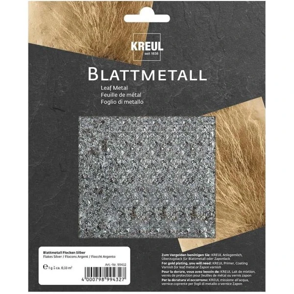 KREUL - Flocons De Métal "Home Design Art Deco" - Argent 1 KREUL - Flocons De Métal "Home Design Art Deco" - Argent