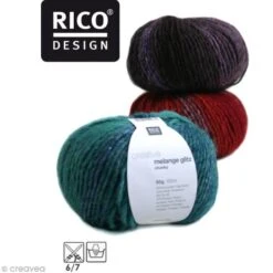 Laine Rico Design - Creative Melange Glitz Chunky - 50 Gr - 49% Laine 47% Acrylique 4% Polyester
