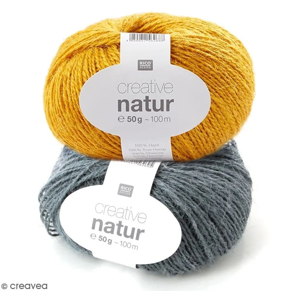 Laine Rico Design - Creative Natur 50 Gr - 100% Chanvre 1 Laine Rico Design - Creative Natur 50 Gr - 100% Chanvre