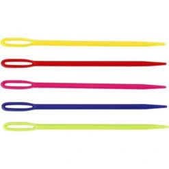 Creativ Company Lot D'aiguilles Passe-laine Multicolores - 7 Cm - 5 Pcs