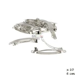 Lot De 10 Barrettes Pour Cheveux, 6 Cm De Long, Pinces Argentées à Customiser -Promos Creavea Boutique lot de 10 barrettes pour cheveux 6 cm de long pinces argentees a customiser p 2