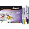 Lot De 12 Marqueurs 6 Ml, Céramique à Froid Armerina, Pointe 2mm, Feutres Couleurs Assorties, Darwi