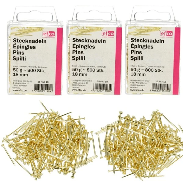 Lot De 150 Gr D'épingles En Fer Doré De 18 Mm, Environ 2400 Pièces 1 Lot De 150 Gr D'épingles En Fer Doré De 18 Mm, Environ 2400 Pièces