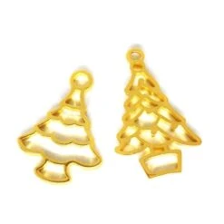 Lot De 2 Tons D'Or, De Mélanger De L'Arbre De Noël De Cadre En Métal De Réglage Du Bac à Colle Uv, R