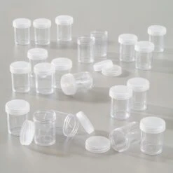 Lot De 20 Flacons Vides Avec Couvercle, Tubes ø 36 Mm Haut 45 Mm, Contenant 25 Ml