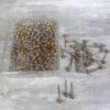 Lot De 200 Petites épingles Perles Argenté Doré Cuivré, Longueur 1,6 Cm, Aiguilles Têtes 4 Mm