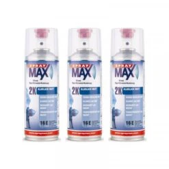 Lot De 3 Bombes De Vernis De Finition - Automobile - Mat - 2K Spray Max - 400ml