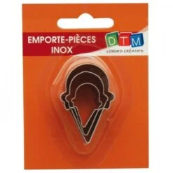 Lot De 3 Emporte-pièces En Acier Inoxydable Cornet De Glace Graine Créative DTM 265051