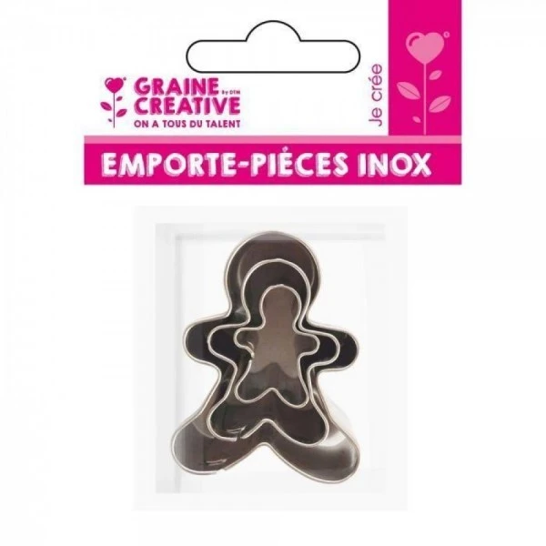 Lot De 3 Emporte-pièces En Inox Pains D' épices Graine Créative 265059 1 Lot De 3 Emporte-pièces En Inox Pains D' épices Graine Créative 265059