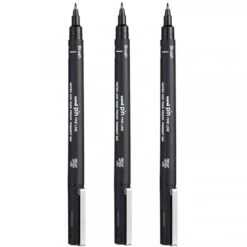 Lot De 3 Feutres De Dessin Uni Pin - Pointe Brush - Noir - Uni-ball