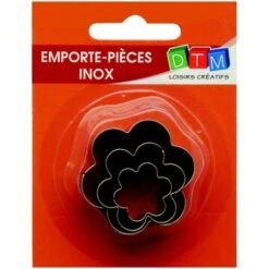 Lot De 3 Minis Emporte-pièces Fleur, 2 Cm, 3 Cm, 4 Cm, Inox Alimentaire, Fimo Et Cernit