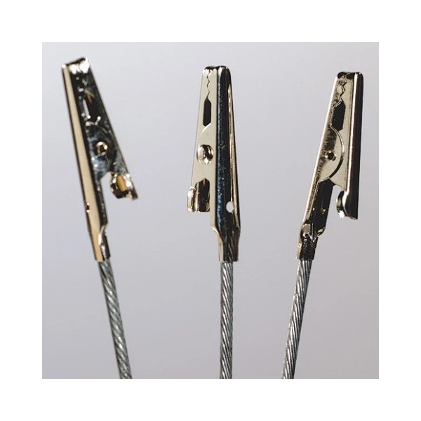 Lot De 3 Pinces Crocodiles, Avec Tige En Métal, Longueur Totale 8,5 Cm 2 Lot De 3 Pinces Crocodiles, Avec Tige En Métal, Longueur Totale 8,5 Cm – Image 2