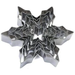 Lot De 5 Emporte-pièces En Inox, Flocons De Neige, 2,5 à 10,5 Cm, Découpe Hivernale
