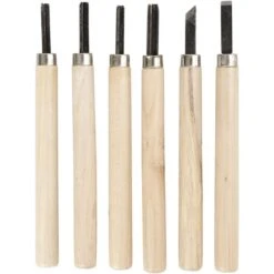 Creativ Company Lot D'outils Sculpture Sur Bois - 6 Pcs