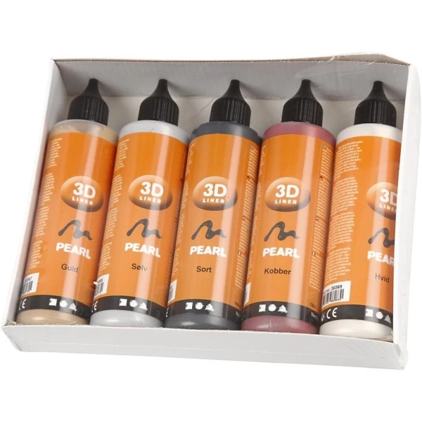 Creativ Company Lot Peinture 3D 100 Ml - Couleurs Nacrées - 5 Pots 2 Creativ Company Lot Peinture 3D 100 Ml - Couleurs Nacrées - 5 Pots – Image 2