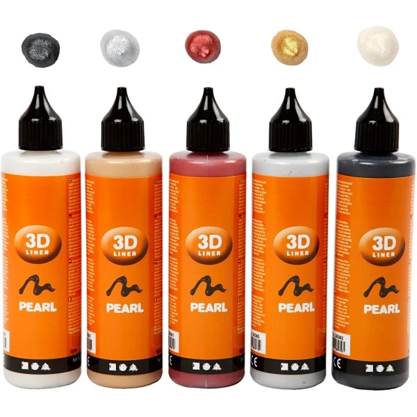 Creativ Company Lot Peinture 3D 100 Ml - Couleurs Nacrées - 5 Pots 1 Creativ Company Lot Peinture 3D 100 Ml - Couleurs Nacrées - 5 Pots