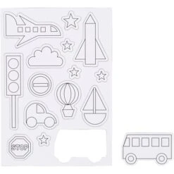 Creativ Company Magnets à Décorer - Transport - 15 Pcs