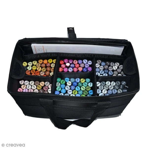 Mallette De Rangement COMPLETE Pour Marqueurs à Alcool Graph'it - 165 Feutres + Papier Layout 2 Mallette De Rangement COMPLETE Pour Marqueurs à Alcool Graph'it - 165 Feutres + Papier Layout – Image 2