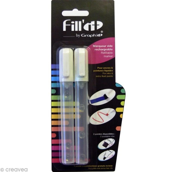 Marqueur à Bille Vide - 4,5 Mm - 2 Pièces + 1 Pointe 1 Marqueur à Bille Vide - 4,5 Mm - 2 Pièces + 1 Pointe