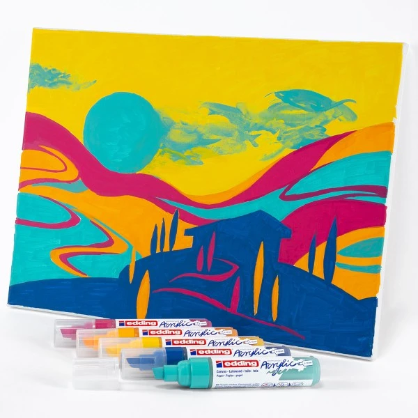 Marqueur Acrylic Edding 5000 - Pointe Large Biseautée - Plusieurs Coloris Disponibles 4 Marqueur Acrylic Edding 5000 - Pointe Large Biseautée - Plusieurs Coloris Disponibles – Image 4