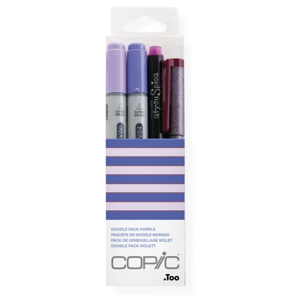 Copic Marqueur Ciao, Kit De 4 "Doodle Pack Purple" 1 Copic Marqueur Ciao, Kit De 4 "Doodle Pack Purple"