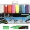 Uni Marqueur Craie, Trait: 8 Mm, 8 Pièces, Couleurs Assorties