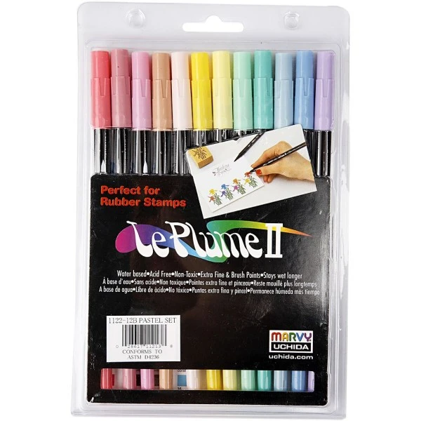 Creativ Company Marqueurs Le Plume II Couleurs Pastel - 12 Pcs 1 Creativ Company Marqueurs Le Plume II Couleurs Pastel - 12 Pcs