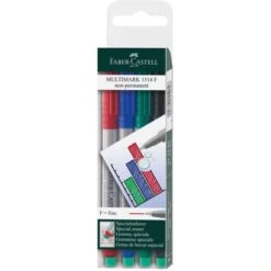 Faber-Castell Marqueurs Non Permanent "Multimark" F - Etui De 4