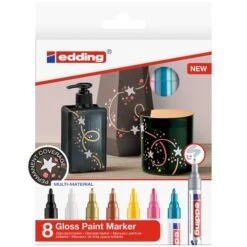 Marqueurs Peinture Edding 750 Pointe Medium - Couleurs Assorties - 8 Pcs