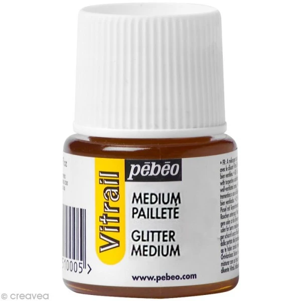Pebeo Médium Pailleté Pour Vitrail - 45 Ml 1 Pebeo Médium Pailleté Pour Vitrail - 45 Ml