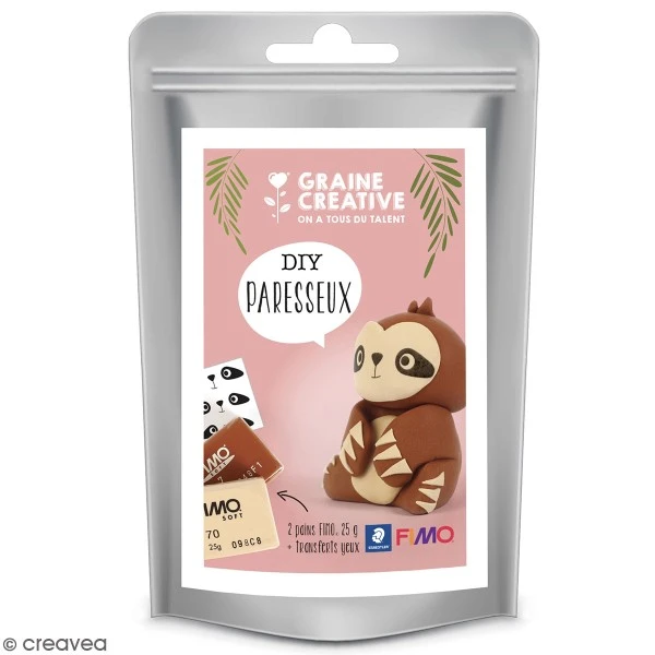 Mini Kit Figurine Fimo - Paresseux 1 Mini Kit Figurine Fimo - Paresseux
