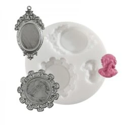 Mini Moule Silicone Pour Pâte Polymère, Fimo CAMEE DETAILS DTM 284426