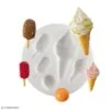 Mini Moule Silicone Souple DTM - Glaces - 5 Formes