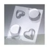 Moule à Couler Pour Résine, Cire, Savon, 4 Formes: Coeur Et Ronds, 6cm à 10 Cm
