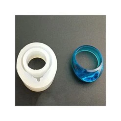 Moule En Silicone Bague Blanc 29mm X 25mm En Résine Ou Autre