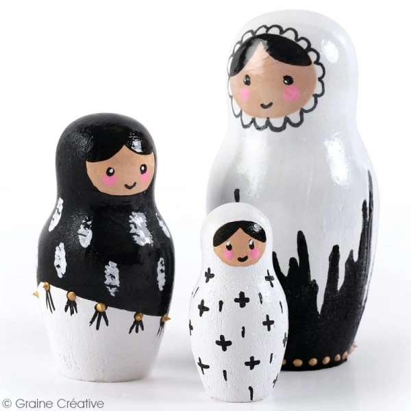 Moule Latex Pour Moulages - Poupées Matriochka - 3,5 à 7 Cm - 3 Pcs 3 Moule Latex Pour Moulages - Poupées Matriochka - 3,5 à 7 Cm - 3 Pcs – Image 3