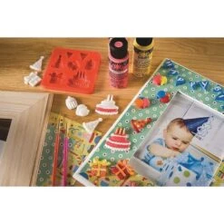 Moule Mod Mold Célébration, 7 Designs, Planche 95 X 95 Mm En Silicone Extra Flexible Anniversaire -Promos Creavea Boutique moule mod mold celebration 7 designs planche 95 x 95 mm en silicone extra flexible anniversaire p 4