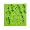 Moule Silicone "Arbre De Noël Cadeaux, Fleur Cabochon," 8 × 8 Cm, De Noël, Savon, Uv Résine, Polymèr
