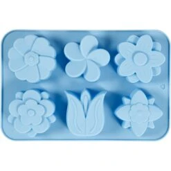 Creativ Company Moule Silicone Loisirs Créatifs - Fleurs - 6 Motifs